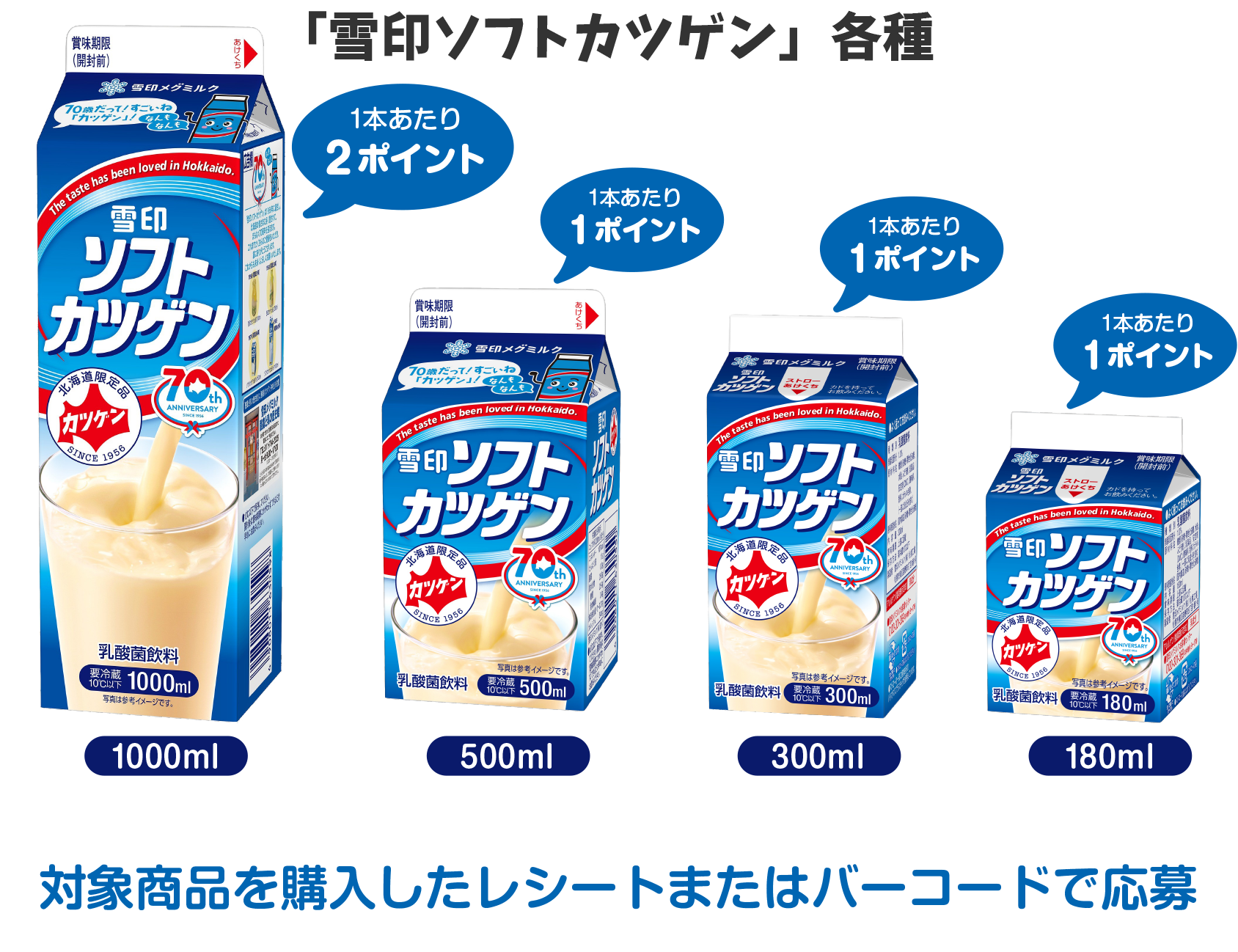 「雪印ソフトカツゲン」各種
